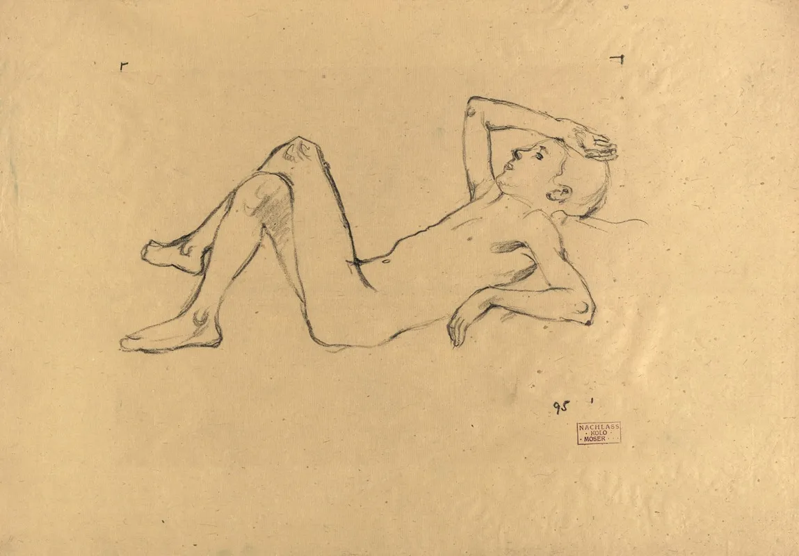 Mannliche Aktstudie Wall Art by Koloman Moser - High-Resolution Digital Print