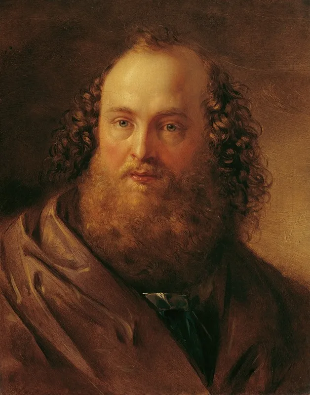 Mannlicher Studienkopf 2 Wall Art by Karl Joseph Aloys Agricola - High-Resolution Digital Print