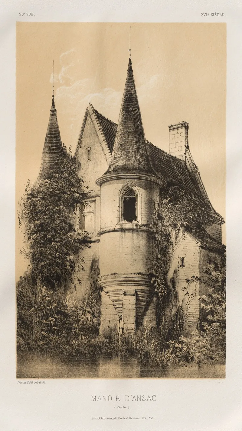 Manoir Dansac Correze Wall Art by Victor Petit - High-Resolution Digital Print