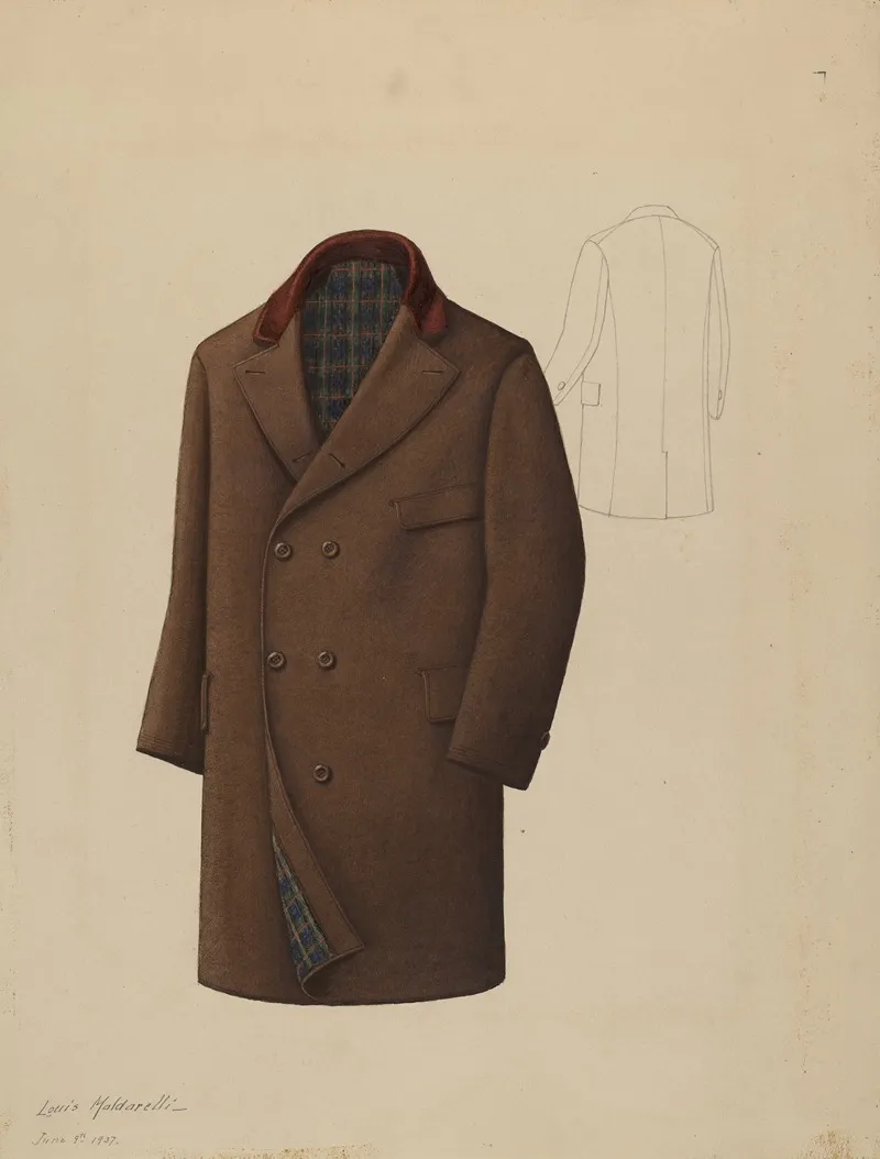 Mans Coat 4 Wall Art by Louis Maldarelli - High-Resolution Digital Print