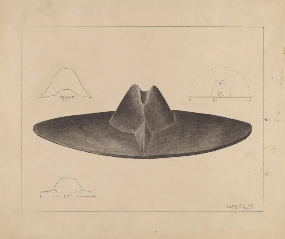 Mans Hat 5 Wall Art by William Mills - High-Resolution Digital Print
