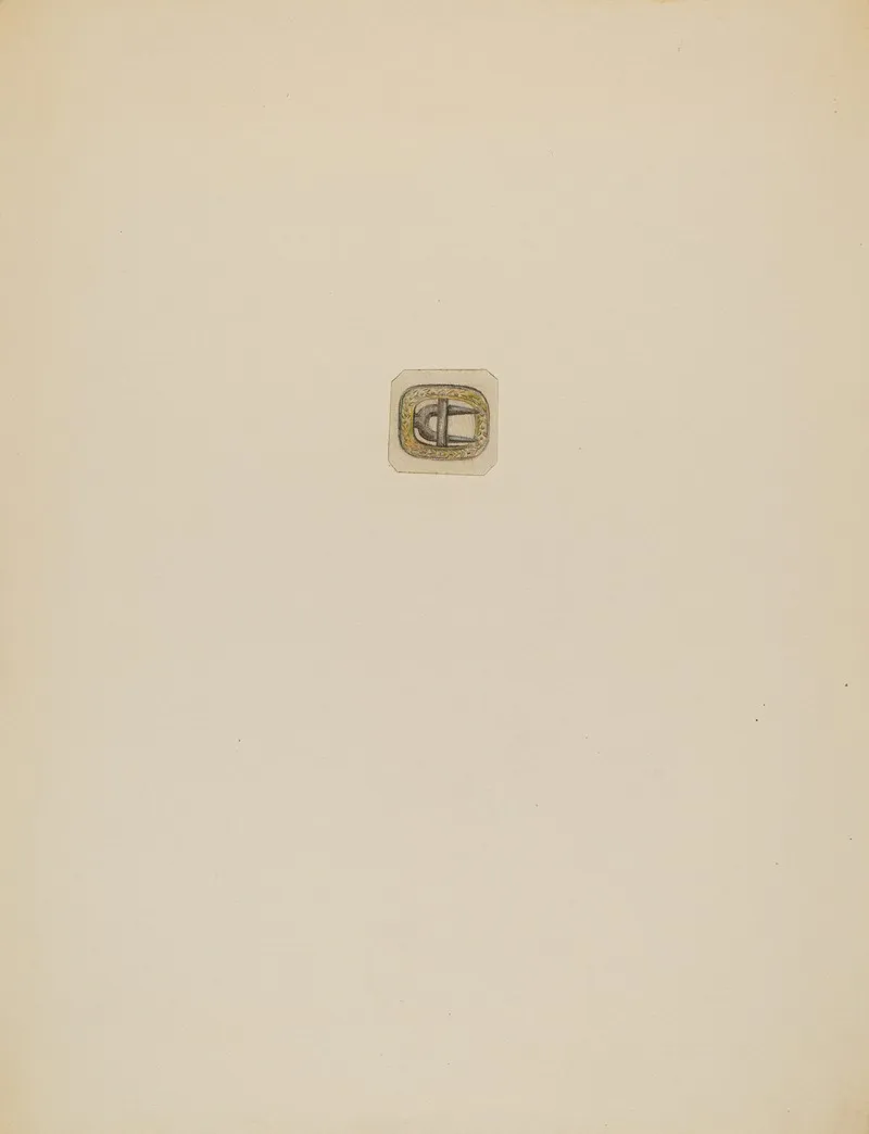 Mans Stock Buckle Wall Art by Charles Criswell - High-Resolution Digital Print