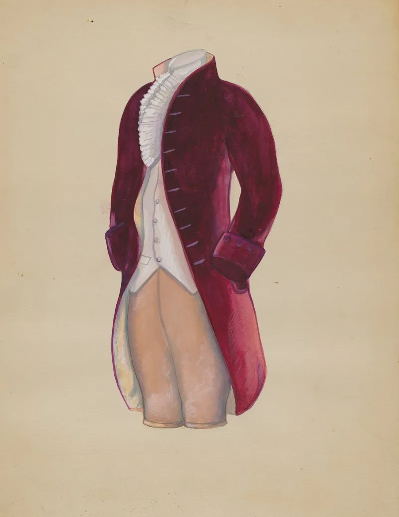 Mans Suit 2 Wall Art by Charles Criswell - High-Resolution Digital Print