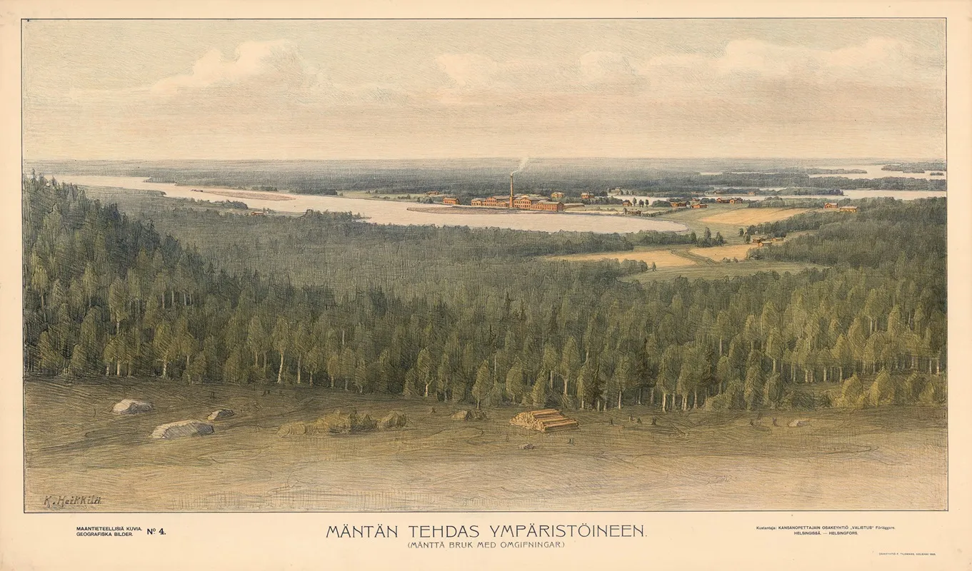 Mantan Tehdas Ymparistoineen Mantta Bruk Med Omgifningar