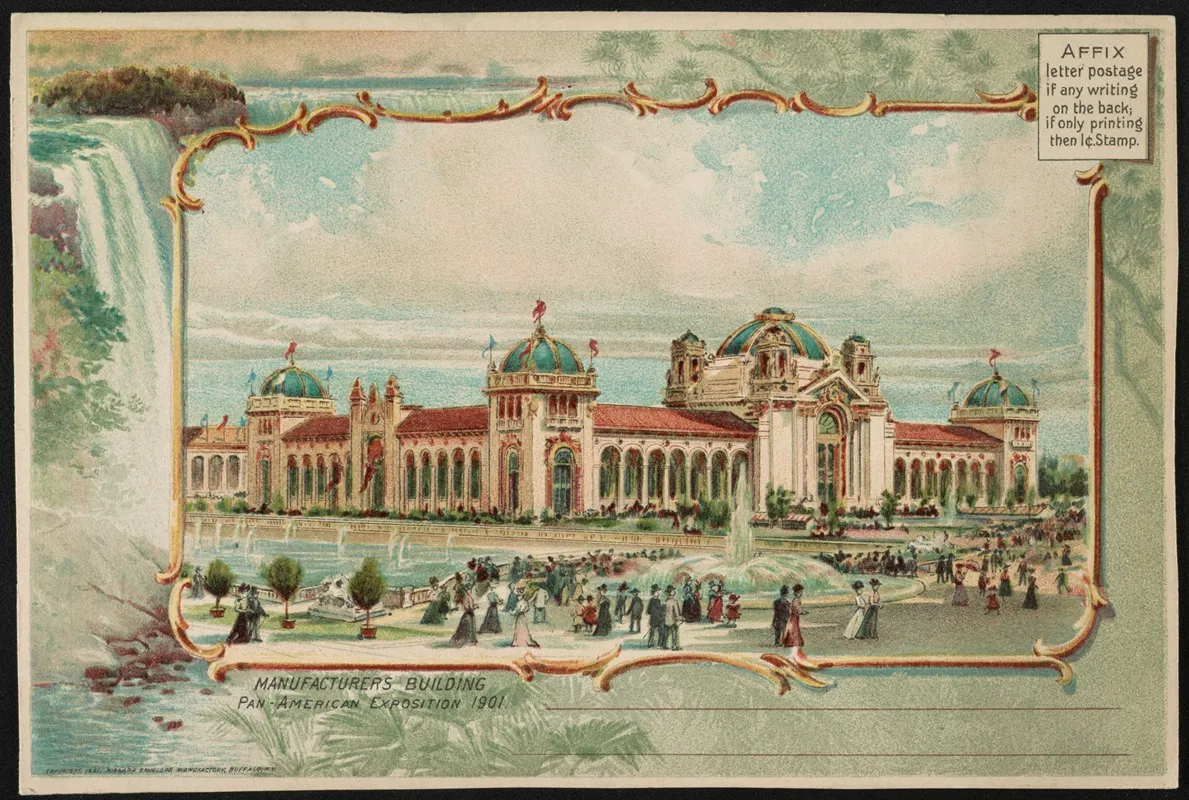 Manufacturers Building Pan American Exposition 1901 Wall Art by Gray Litho. Co - High-Resolution Digital Print