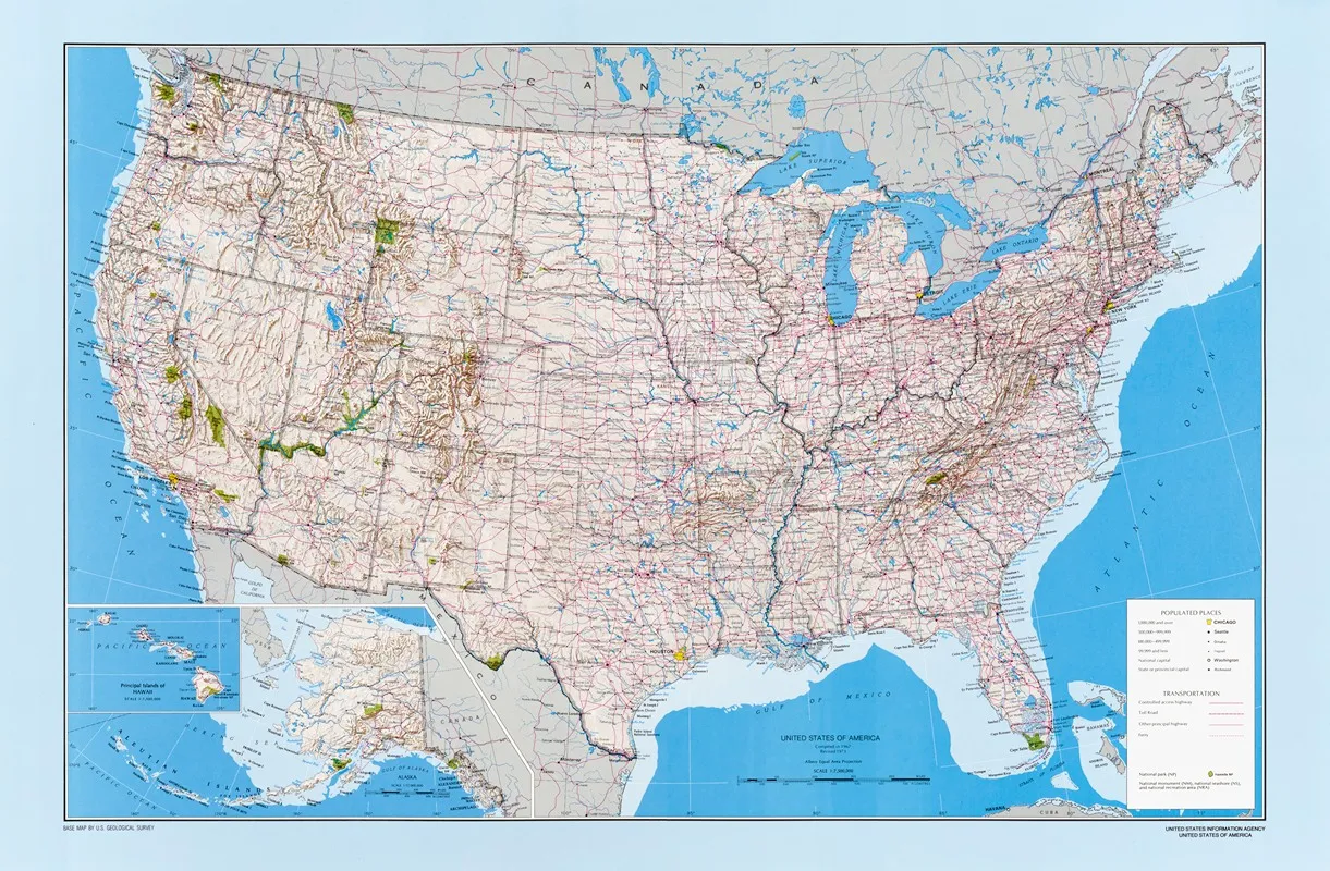 Map Of The United States Of America