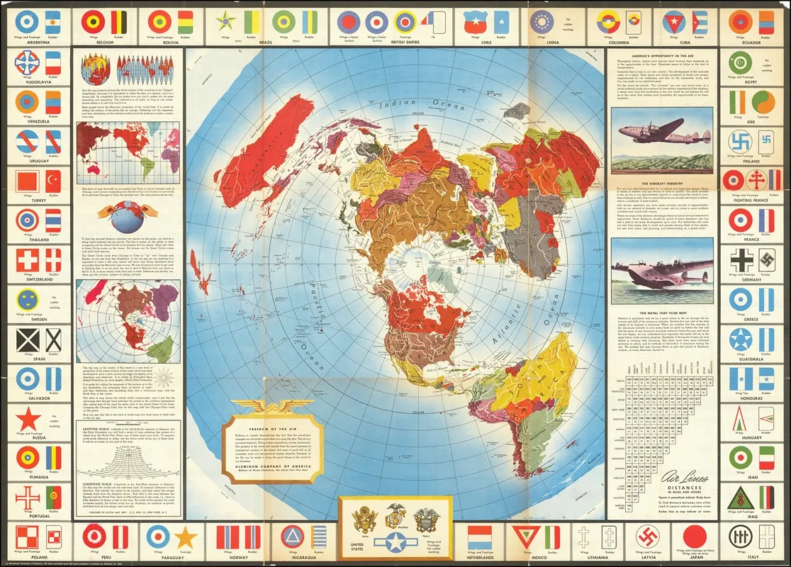 Map Of The World During World War Ii 2 Wall Art by Alcoa Map Department - High-Resolution Digital Print