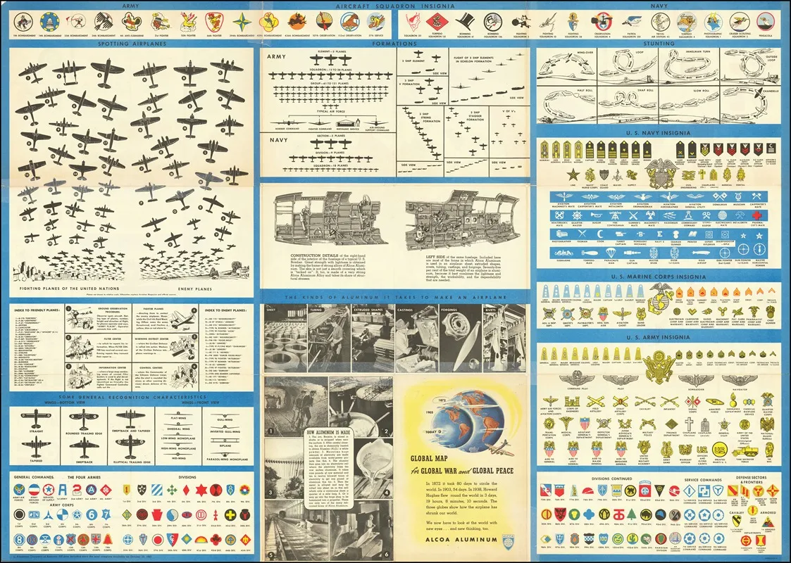 Map Of The World During World War Ii Wall Art by Alcoa Map Department - High-Resolution Digital Print