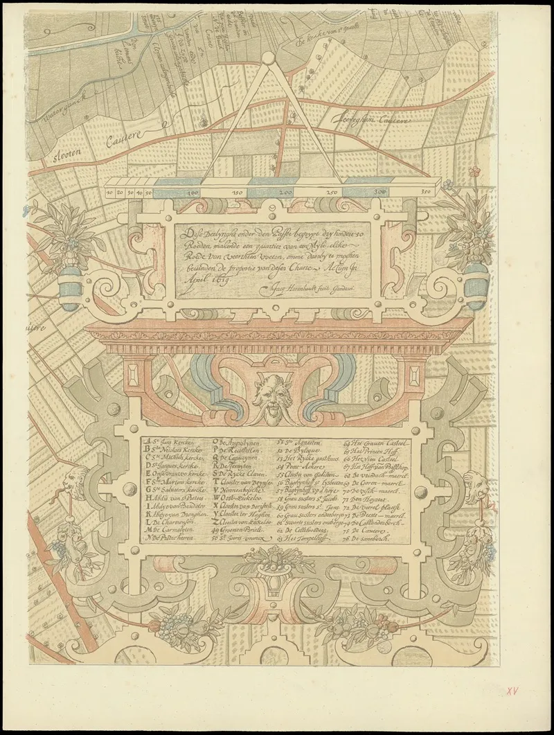 Maps Of Ghent Drawn In 1619 By Surveyor Jacq Horenbault Pl 07