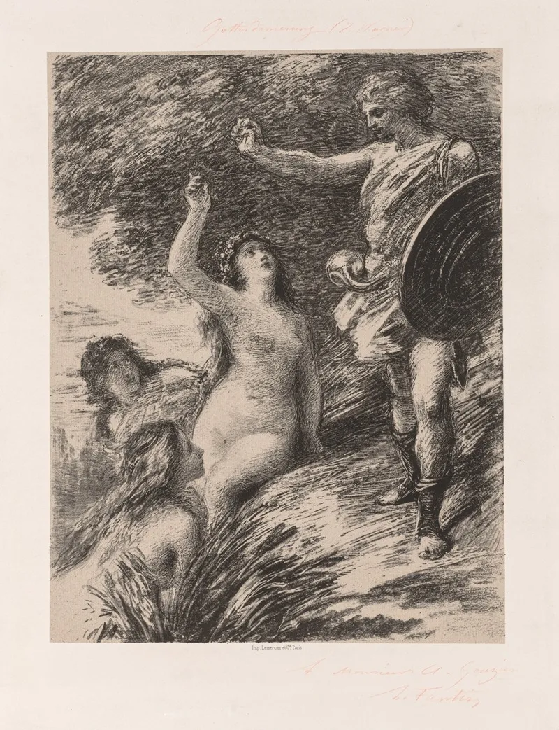 Mar 4 2015 Siegfried And The Daughters Of The Rhine Wall Art by Henri Fantin-Latour - High-Resolution Digital Print