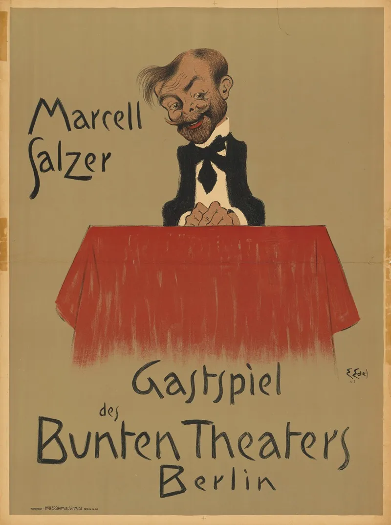 Marcell Salzer Gastspiel Des Bunten Theaters Berlin 2 Wall Art by Edmund Edel - High-Resolution Digital Print