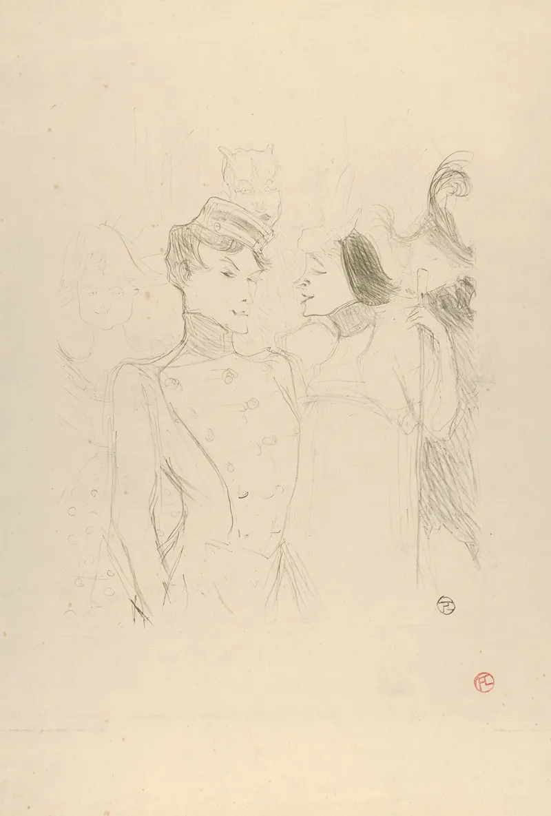 Marcelle Lender And Eva Lavalliere In A Revue At The Varietes Wall Art by Henri de Toulouse-Lautrec - High-Resolution Digital Print