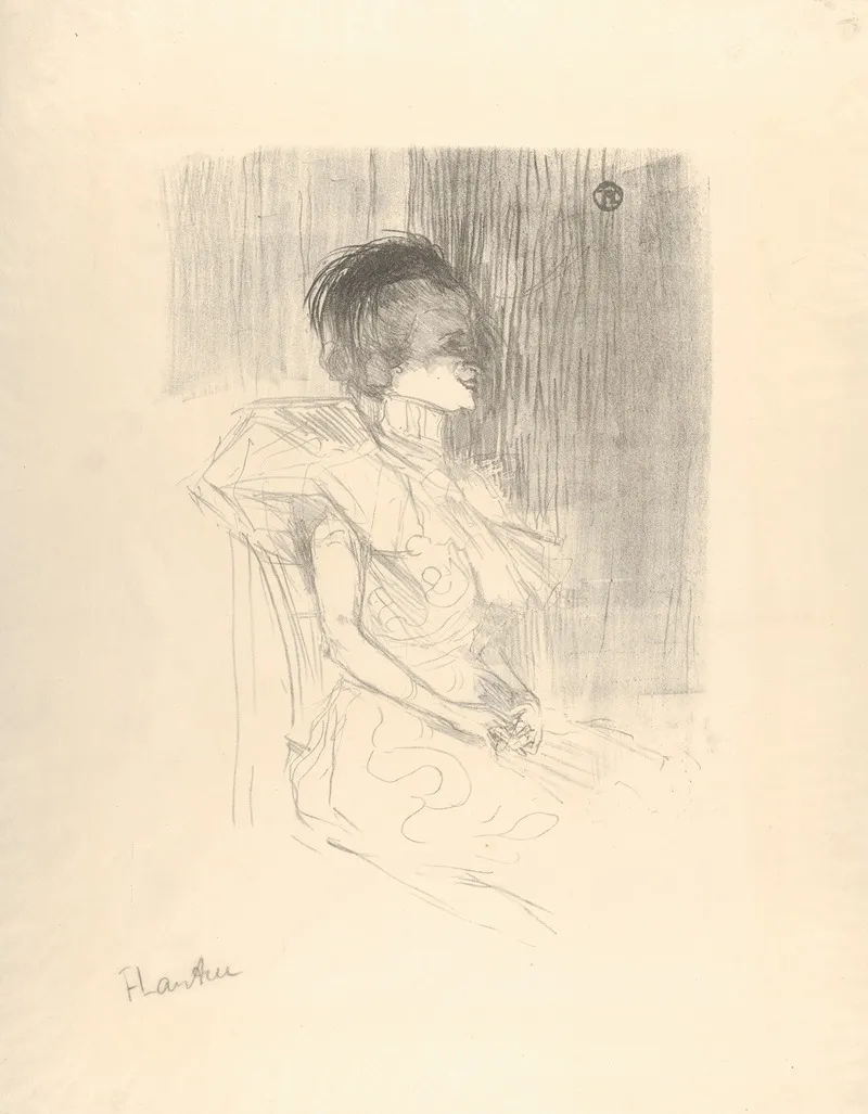 Marcelle Lender Seated Wall Art by Henri de Toulouse-Lautrec - High-Resolution Digital Print
