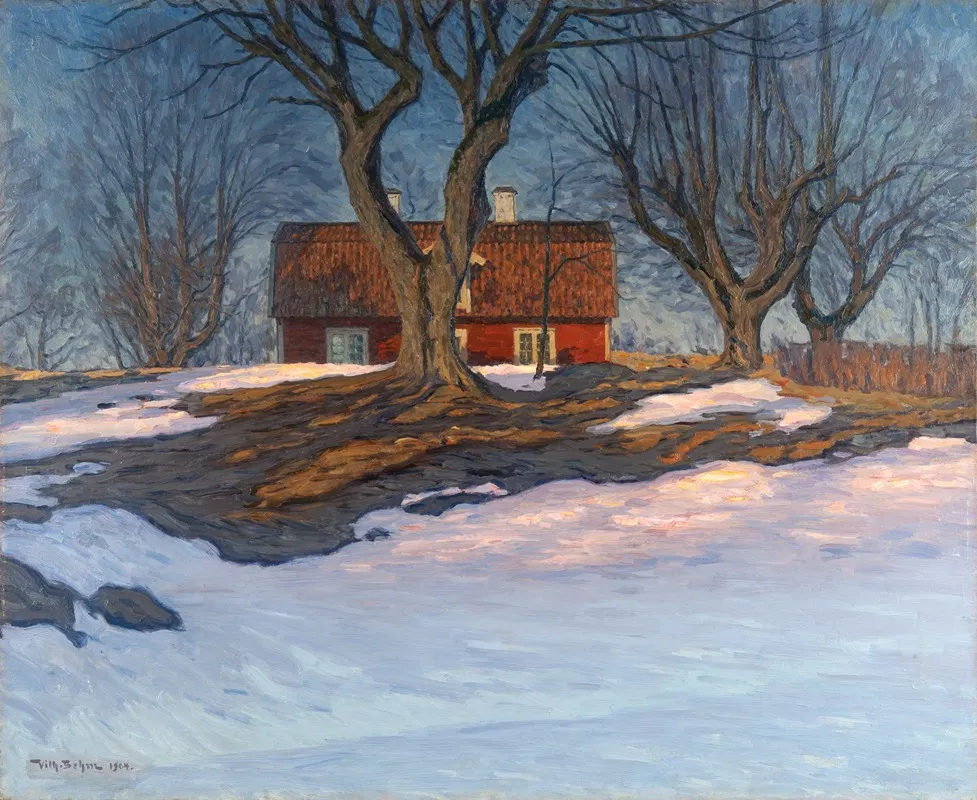 March Evening Sodermanland Wall Art by Vilhelm Behm - High-Resolution Digital Print