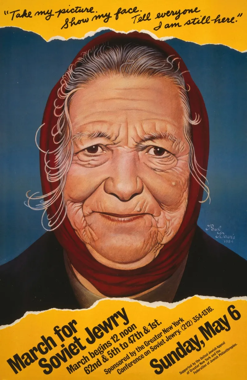 March For Soviet Jewry Take My Picture Show My Face Tell Everyone I Am Still Here Wall Art by Paul Davis - High-Resolution Digital Print