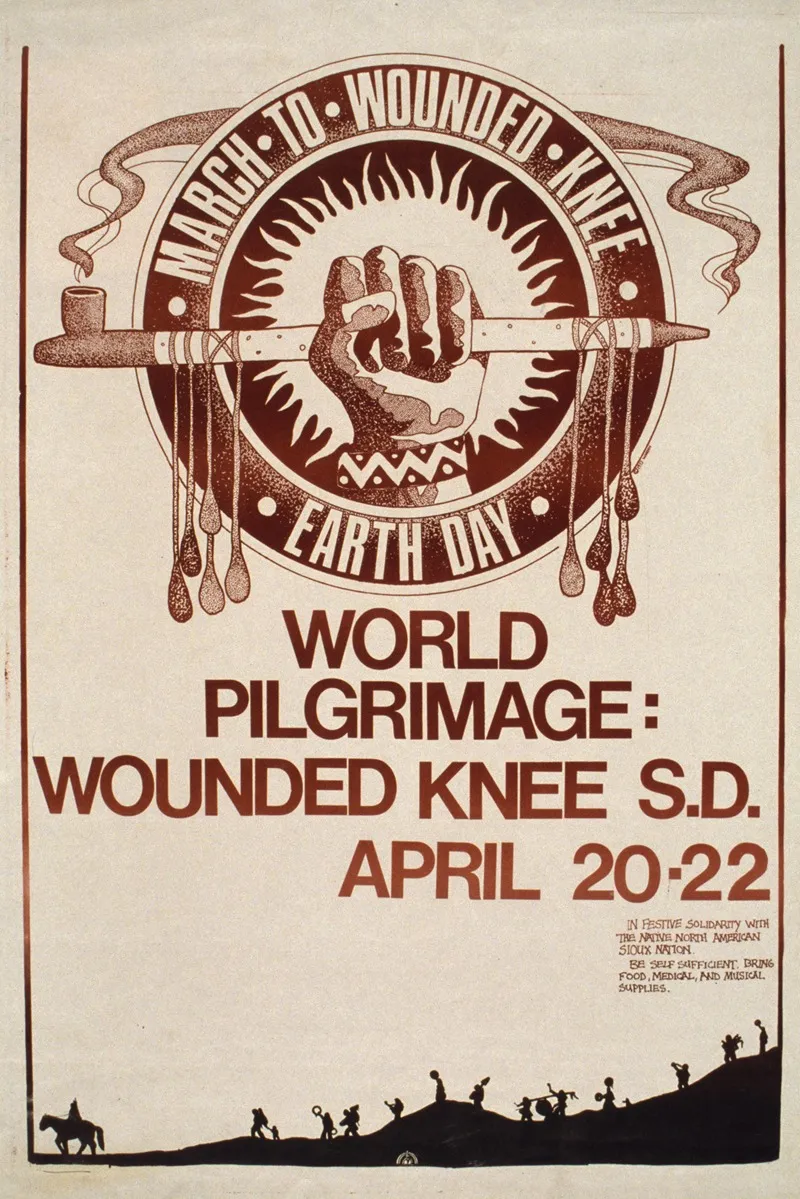 March To Wounded Knee Earth Day World Pilgrimage Wounded Knee S D April 20 22