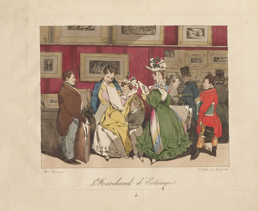 Marchand Destampes Wall Art by Henry Bonaventure Monnier - High-Resolution Digital Print