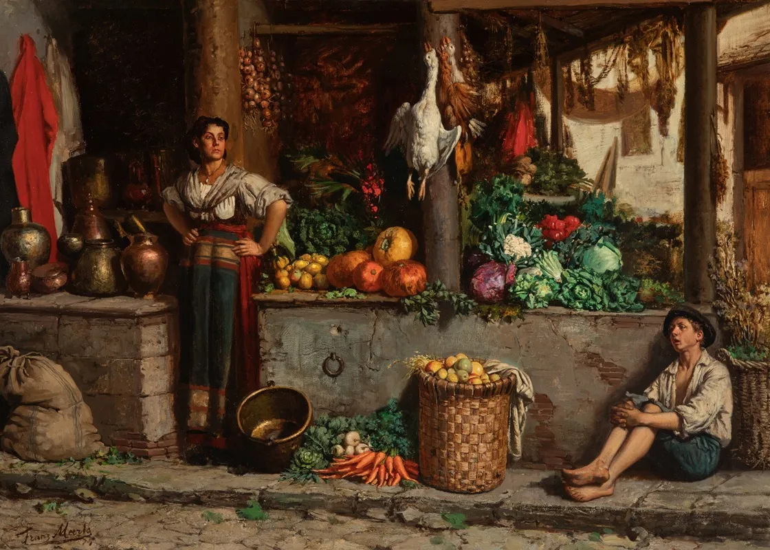 Marche Aux Legumes Wall Art by Franz Meerts - High-Resolution Digital Print