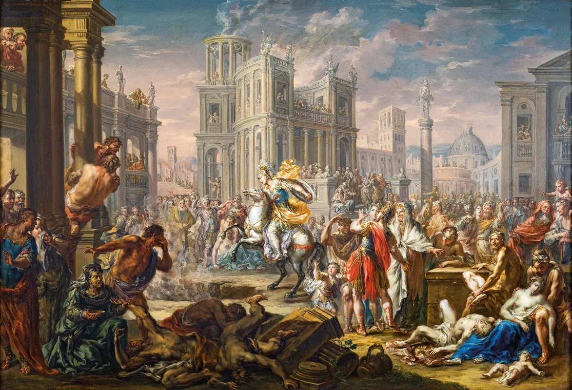 Marcus Curtius Wall Art by Johann Georg Platzer - High-Resolution Digital Print