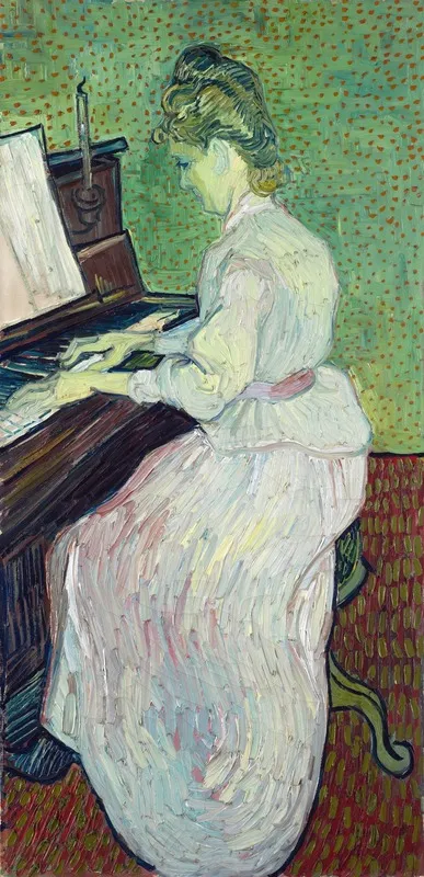 Marguerite Gachet At The Piano Wall Art by Vincent van Gogh - High-Resolution Digital Print