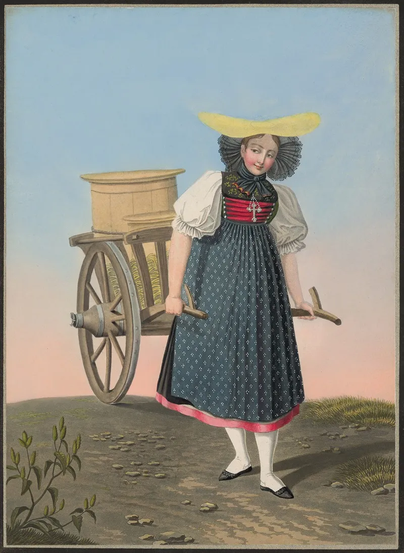 Marguerithe Schoeply Sommeliere Au Cabaret De Letoile Tout Pres De Soleure Wall Art by Jean Emmanuel Locher - High-Resolution Digital Print