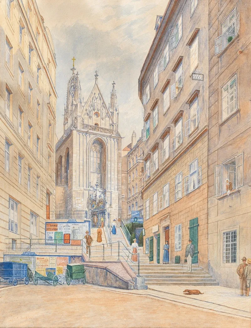 Maria Am Gestade Wall Art by Franz Xaver Schleich - High-Resolution Digital Print