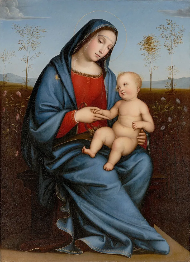 Maria And Child After Francesco Francia Wall Art by Adolf Senff - High-Resolution Digital Print