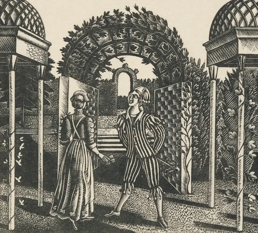 Maria And Clown Wall Art by Eric Ravilious - High-Resolution Digital Print
