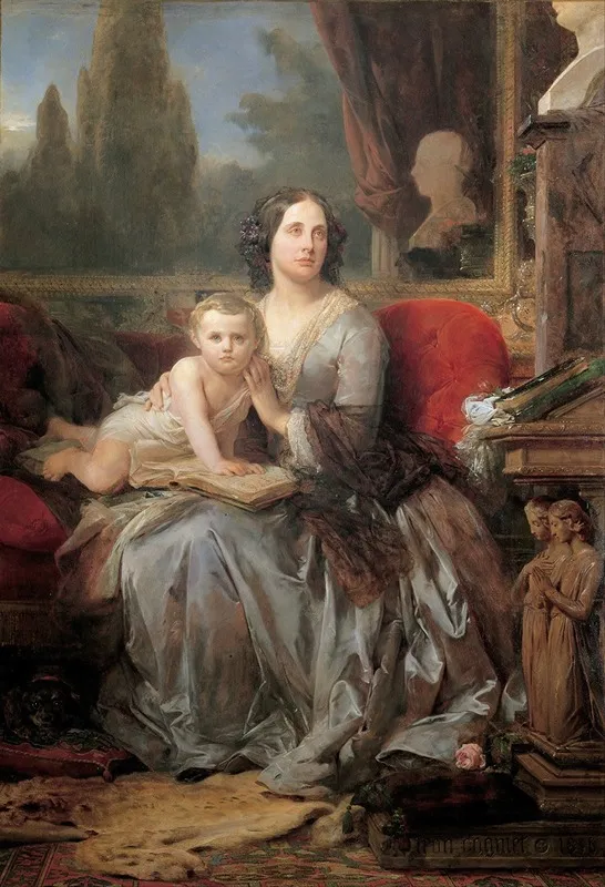 Maria Brignole Sale Duchess Of Galliera With Her Son Filippo