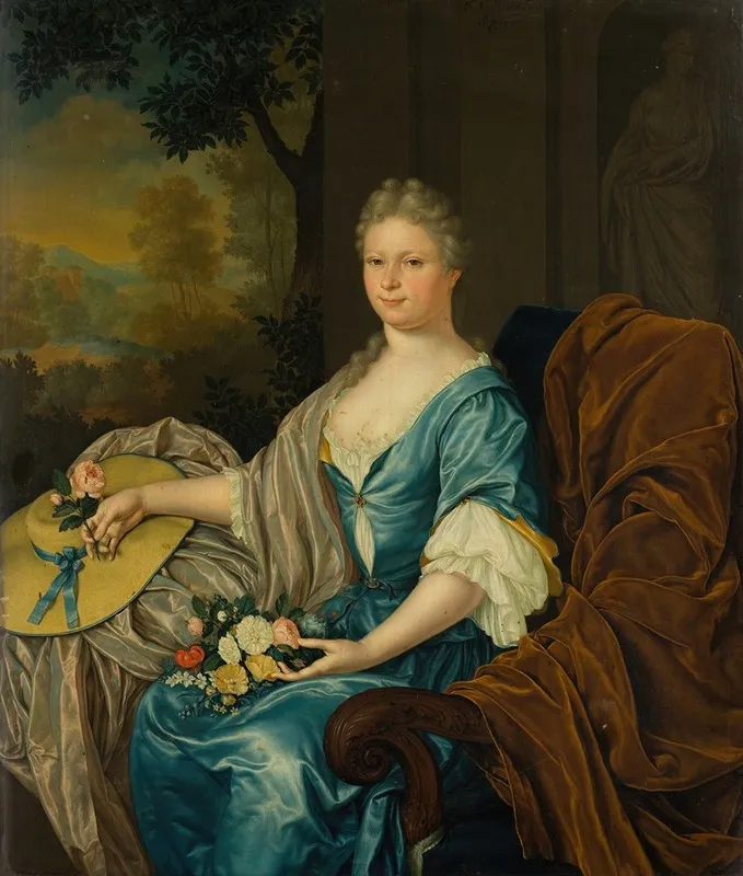 Maria Clara Van Der Hagen 1703 1765 Wall Art by Frans Van Mieris The Younger - High-Resolution Digital Print