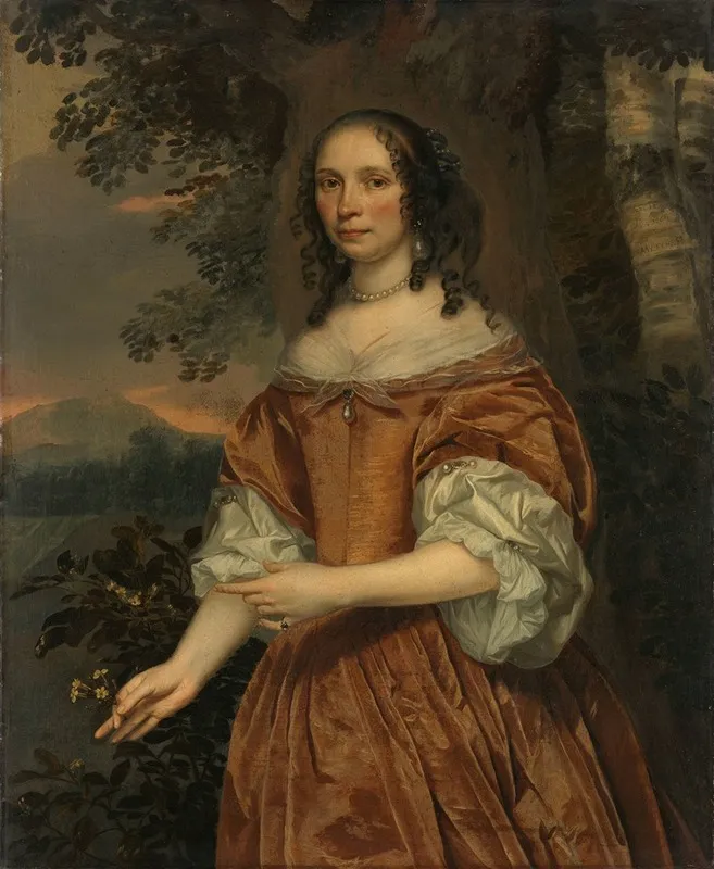Maria De Witte Francoisdr B 1616 Wife Of Johan Van Beaumont Wall Art by Jan Mijtens - High-Resolution Digital Print