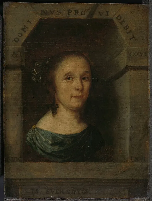 Maria Eversdijck B 1628 Wife Of Nicolaes Blancardus Wall Art by Willem Eversdijck - High-Resolution Digital Print