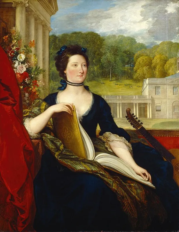 Maria Hamilton Beckford Mrs William Beckford Wall Art by Benjamin West - High-Resolution Digital Print