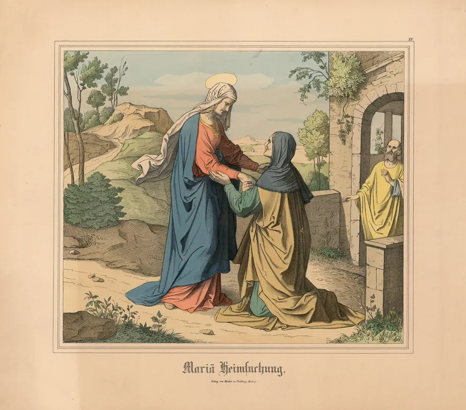 Maria Heimsuchung Wall Art by Johann Nepomuk Heinemann - High-Resolution Digital Print