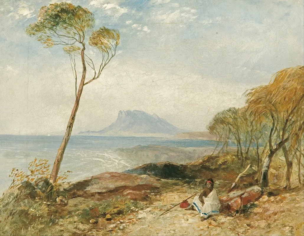 Maria Island From Little Swanport Van Diemens Land Wall Art by John Skinner Prout - High-Resolution Digital Print