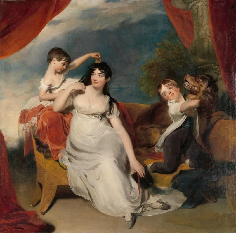 Maria Mathilda Bingham With Two Of Her Children