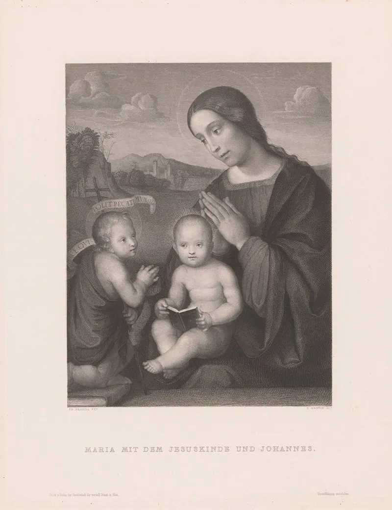Maria Mit Dem Jesuskinde Und Johannes Wall Art by Erdmann Martin - High-Resolution Digital Print