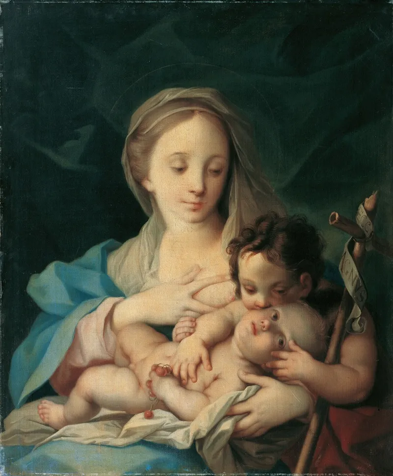Maria Mit Dem Kind Und Dem Johannesknaben Wall Art by Ignazio Stern - High-Resolution Digital Print