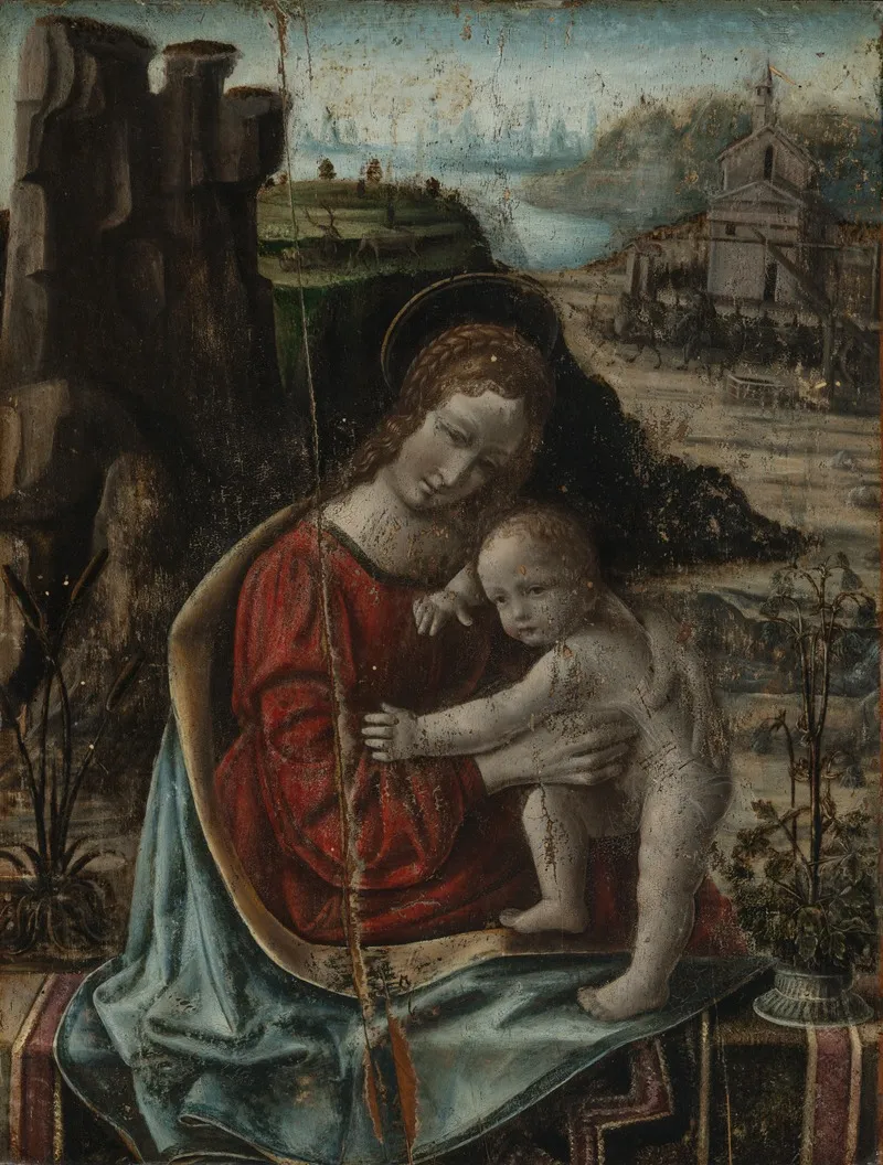 Maria Mit Dem Kinde Vor Landschaft Wall Art by Bernardino de' Conti - High-Resolution Digital Print