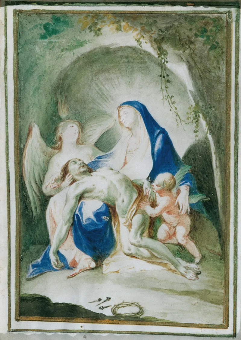 Maria Mit Dem Leichnam Christi Wall Art by Joseph Winterhalder the younger - High-Resolution Digital Print
