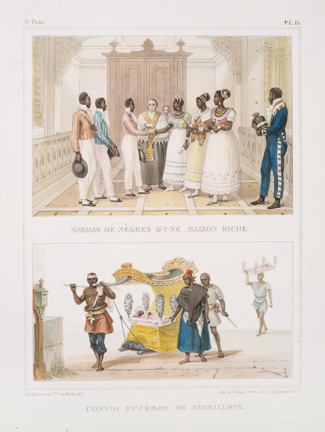 Mariage De Negres Dune Maison Riche Convoi Funebre De Negrillons