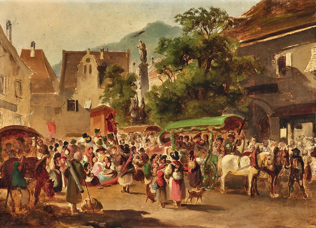 Mariazeller Wallfahrer In Kapfenberg Rastend