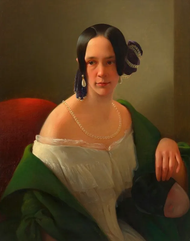 Marie Geisler Geb Kramer Gattin Eines K K Feldapothekerbeamten Der Garnisonsspitalsapotheke In Prag Wall Art by Heinrich Hollpein - High-Resolution Digital Print