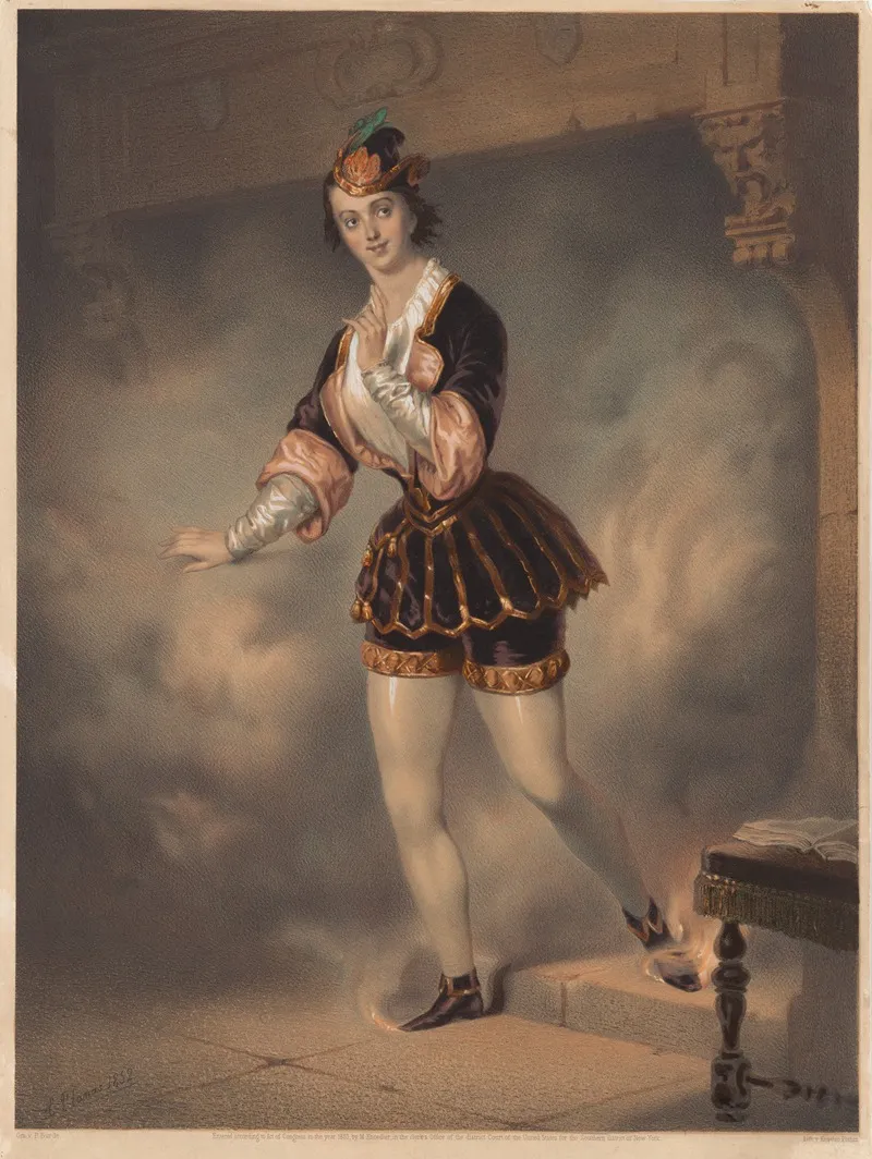 Marie Taglioni Als Satanella Im Gleichnamigen Wall Art by Paul Bürde - High-Resolution Digital Print