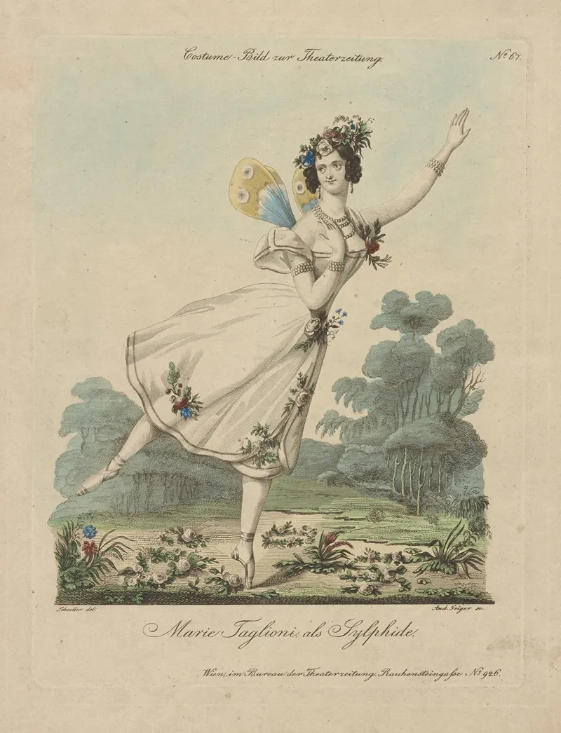 Marie Taglioni Als Sylphide Wall Art by Johann Christian Schoeller - High-Resolution Digital Print