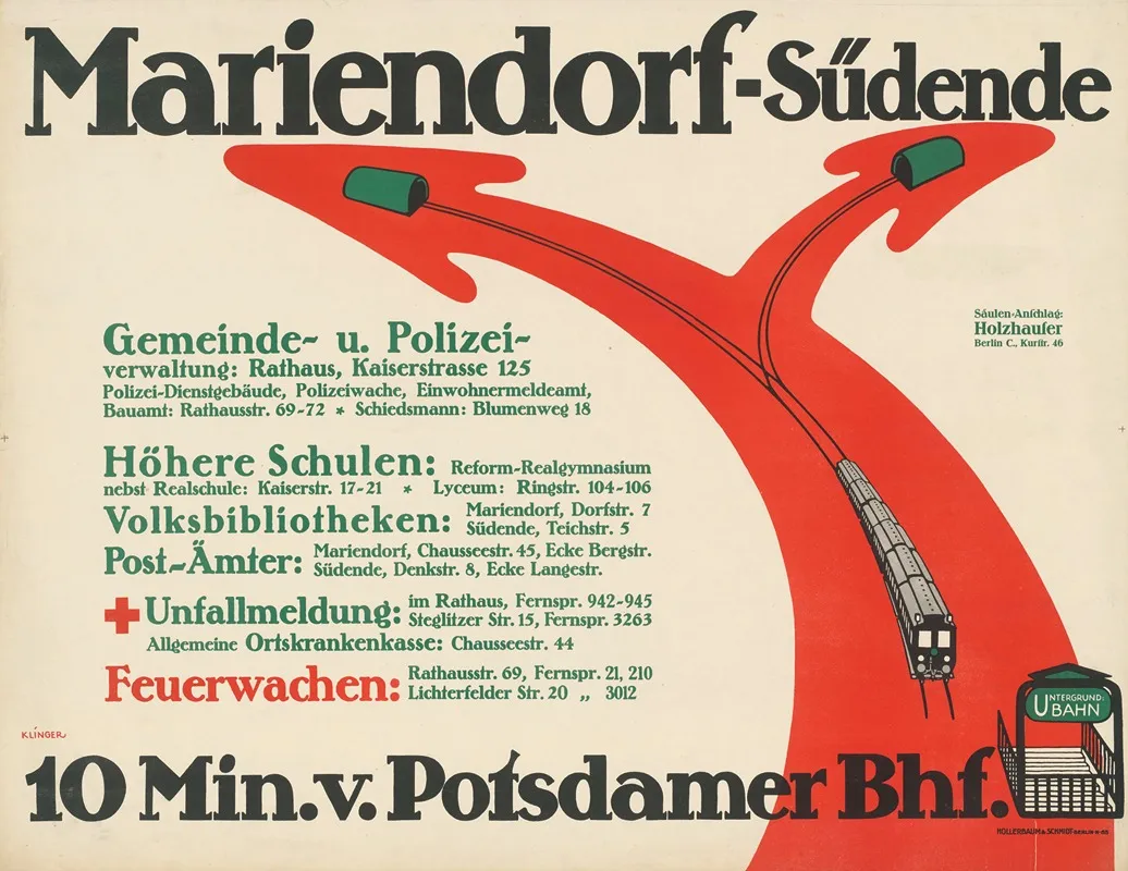 Mariendorf Sudende Wall Art by Julius Klinger - High-Resolution Digital Print