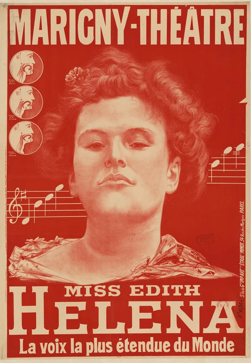 Marigny Theatre Miss Edith Helena La Voix La Plus Etendue Du Monde Wall Art by Etablissements Minot - High-Resolution Digital Print