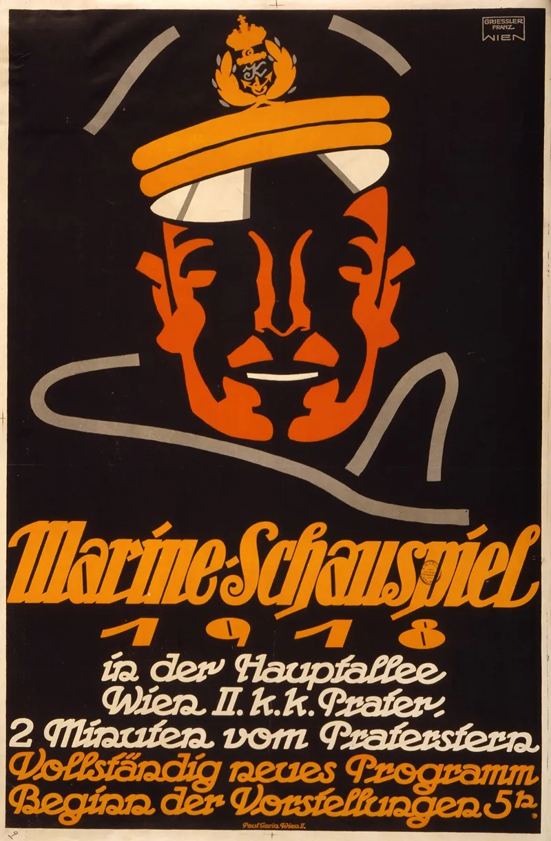 Marine Schauspiel 1918 Vollstandig Neues Programm Wall Art by Franz Griessler - High-Resolution Digital Print