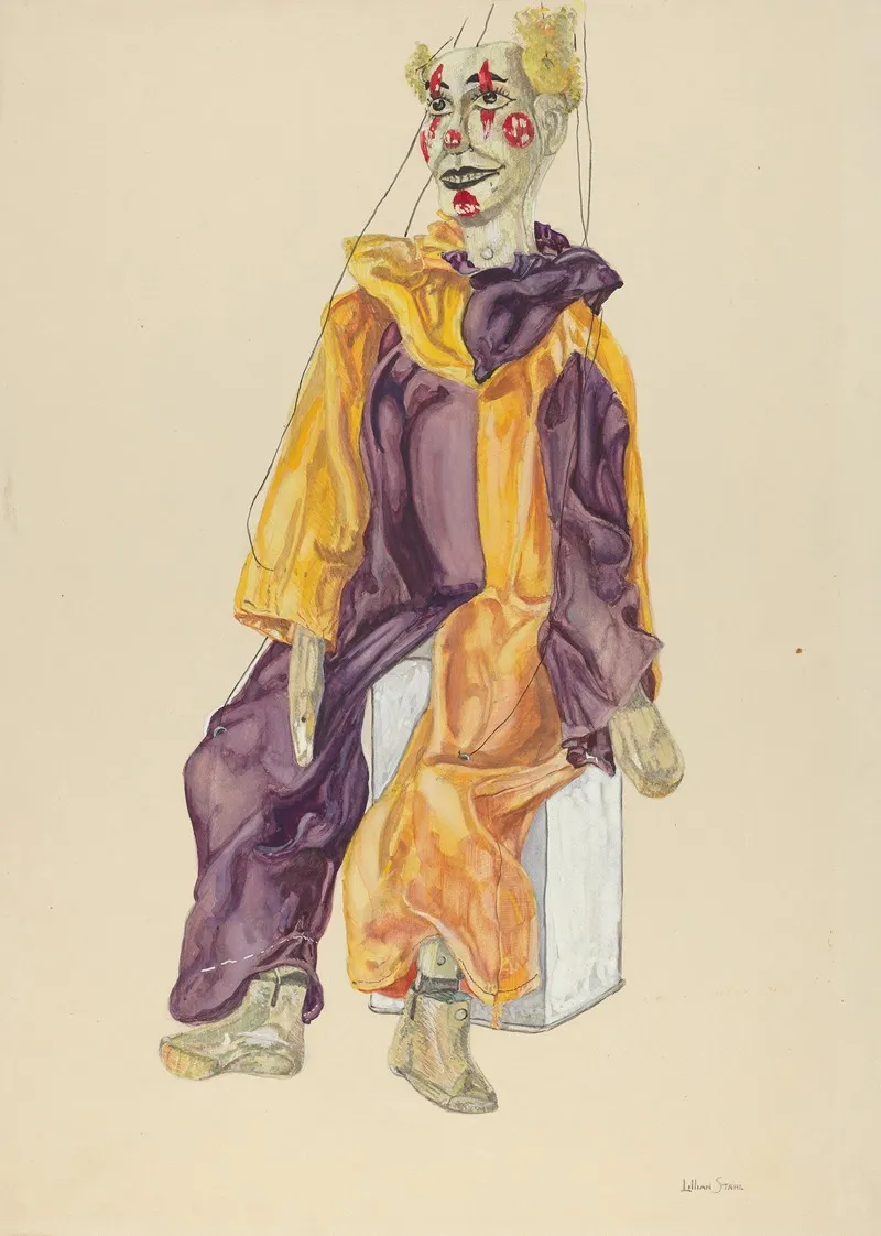 Marionette Clown Wall Art by Lillian Stahl - High-Resolution Digital Print