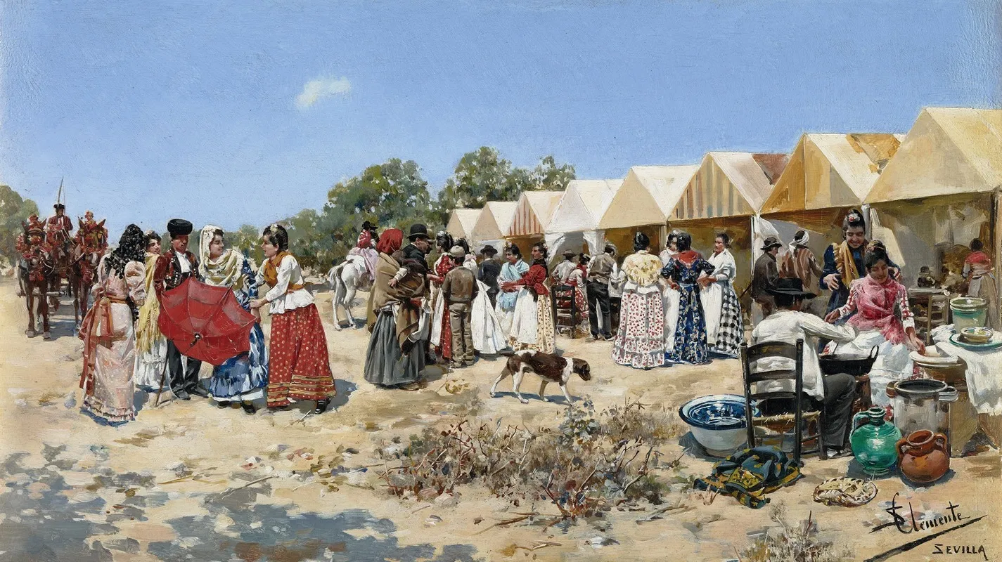 Market Day 2 Wall Art by Salvador Clemente Pérez - High-Resolution Digital Print
